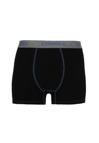 Boxer shorts noirs avec ceinture grise et logo O'Neill bleu. Ceinture élastique avec des coutures contrastées et un design de braguette fonctionnelle.