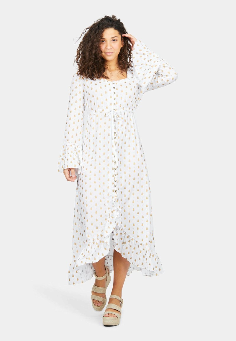Isla Ibiza Bonita Bumblebee Maxikleid White Weiss Zalando De