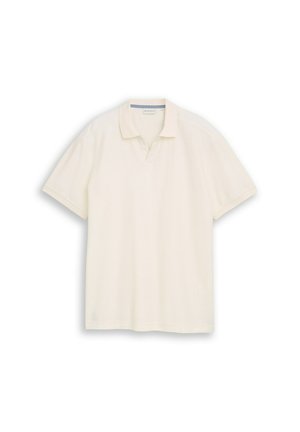 TOM TAILOR, TOM TAILOR POLOSHIRTS POLOSHIRT MIT OTTOMAN-STRUKTUR - Polo - gardenia white