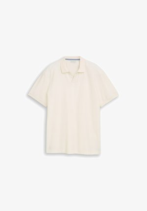 TOM TAILOR, TOM TAILOR POLOSHIRTS POLOSHIRT MIT OTTOMAN-STRUKTUR - Polo - gardenia white