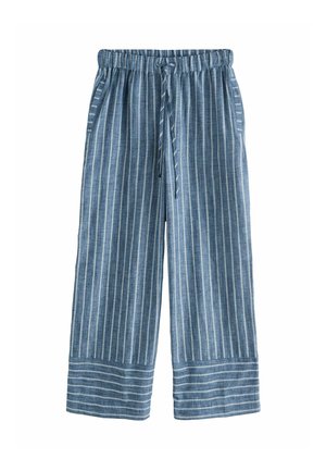 PETITE FIT - WIDE PULL ON - Pantalon classique - blue stripe