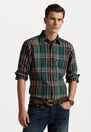 CUSTOM FIT PLAID OXFORD SHIRT - Skjorta - pine wine multi