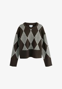 Vald, chocolate brown argyle