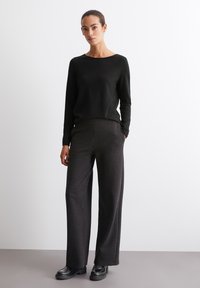 Marc O'Polo LONGSLEEVE BOAT NECK - Strickpullover - black