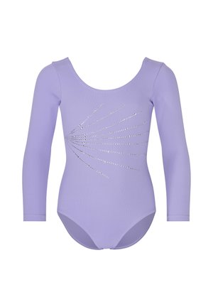 TURNANZUG GITTA GYMNASTIK – LANGÄRMELIG MIT STRASS - Tanztrikot - flieder