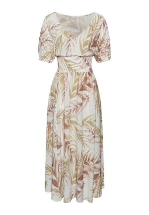 Vestito lungo - sand orange bedruckt