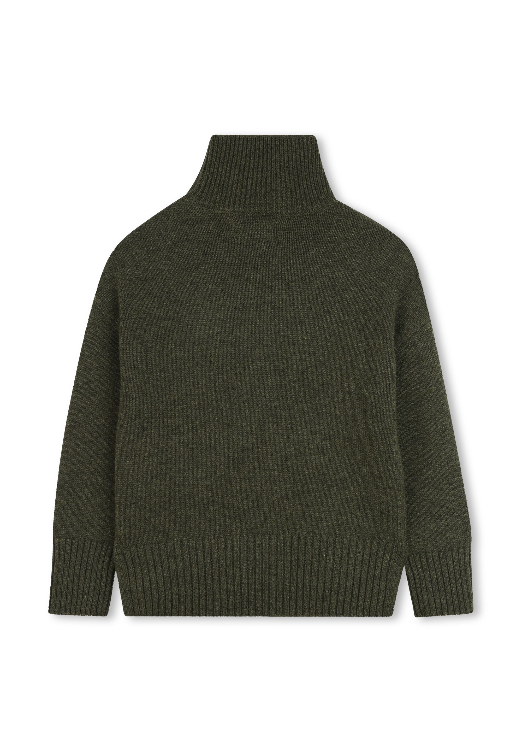 Zadig & Voltaire POLO NECK - Camisola - green marl/cinzento-escuro