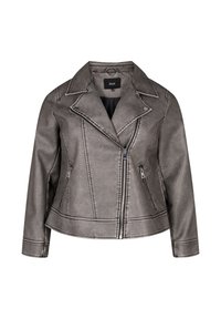 Kunstlederjacke - dark grey wash