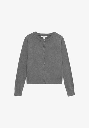 Marks & Spencer, CREW NECK BUTTON THROUGH CARDIGAN. - Strickjacke - mid grey