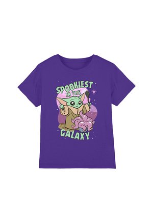 THE MANDALORIAN GROGU SPOOKIEST IN THE GALAXY - Print T-shirt - purple