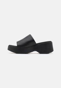 Magas sarkú papucsszandálok - black