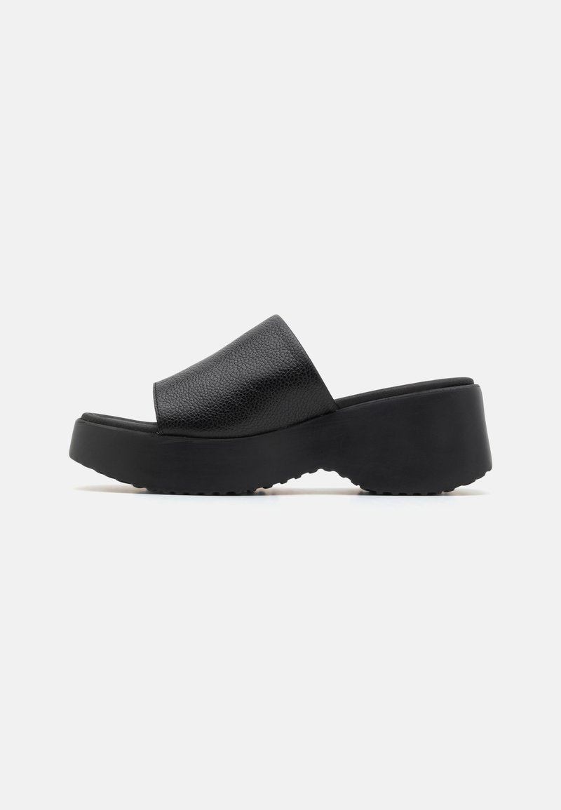 WONDERS Magas sarkú papucsszandálok - black
