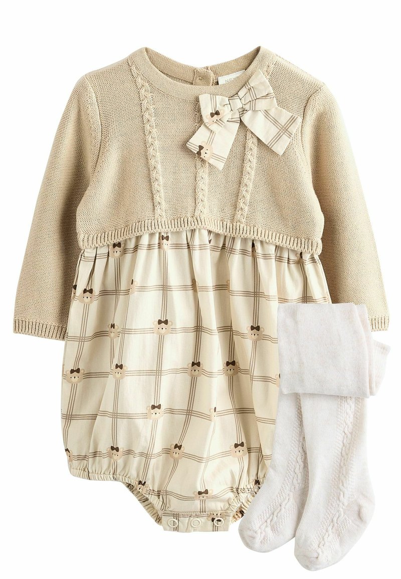 Next BLOOMER REGULAR FIT SET - Haalari - beige cream bear print