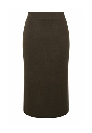 Yours Clothing, WOMEN'S MIDI SKIRTS - Gonna a tubino - chocolate