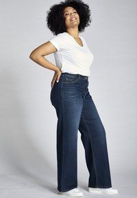 Ulla Popken HIGH WAIST - Straight leg jeans - blue denim