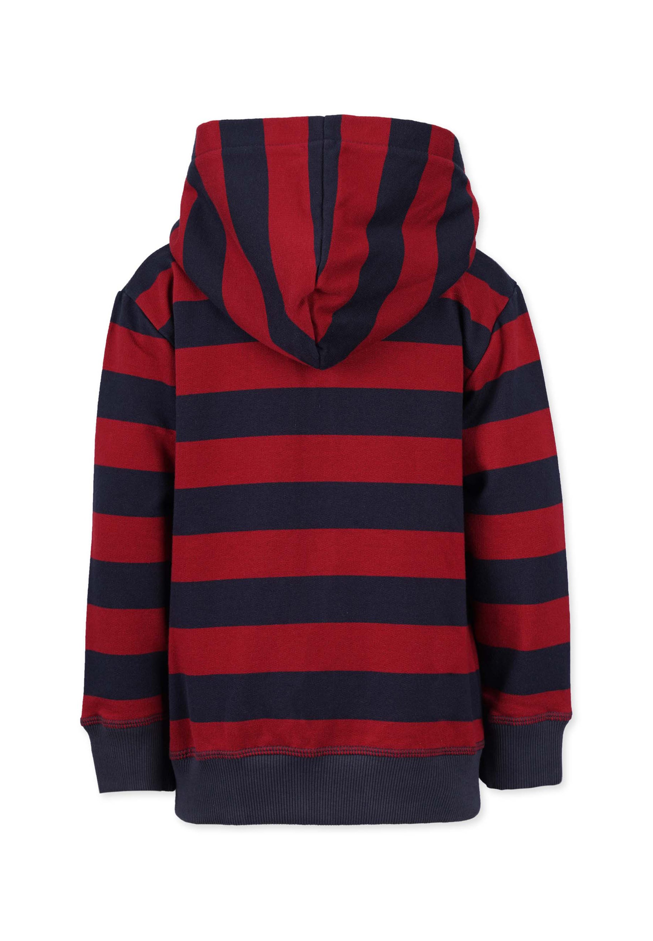 Band of Rascals STRIPED - Zip-up sweatshirt - navy/red/red - Zalando