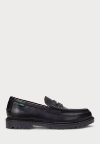 JETT LUG-SOLE LEATHER PENNY LOAFER - Slippers - black