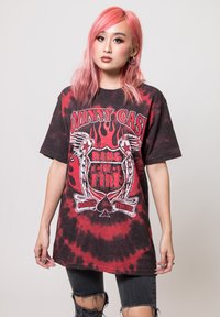 Paradiso Clothing JOHNNY CASH RING OF FIRE TIE DYE  - Print T-shirt - red