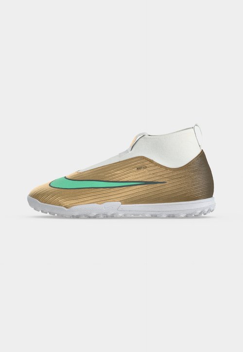 Nike JR MERCURIAL SUPERFLY 11 ACADEMY TF KYLIAN MBAPPE UNISEX - Botines de fútbol para césped - metallic gold-coloured/clear jade — foto 2