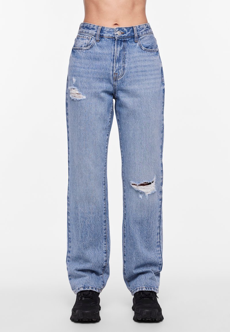 Pieces Relaxed fit jeans lichtblauw denim