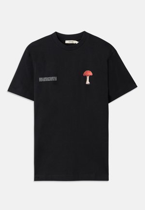 PANGAIA MIDWEIGHT MUSHROOM UNISEX - Majica kratkih rukava s printom - black