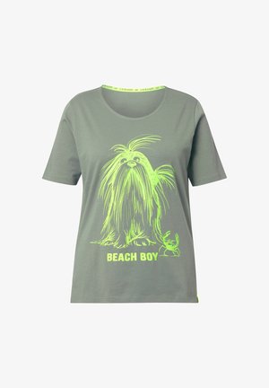 LAURASØN, RUNDHALS 1/2 ARM - T-shirt print - sage