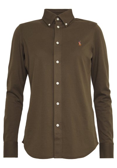 Polo Ralph Lauren HEIDI LONG SLEEVE - Blusa com botões - defender green
