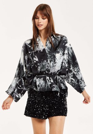 LONG SLEEVES  - Button-down blouse - black