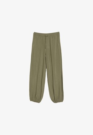 Stradivarius, FLOWY SAROUEL TROUSERS - Nohavice - khaki