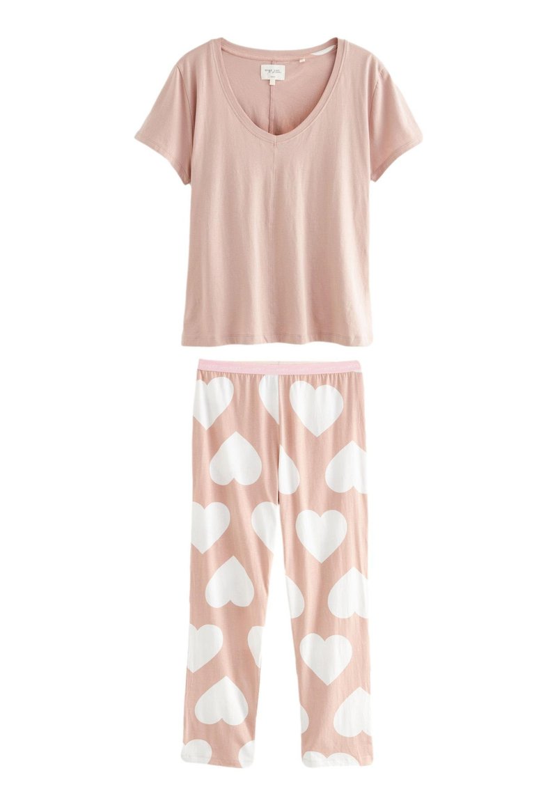 Next SET - Pidžaamakomplekt - pale pink heart