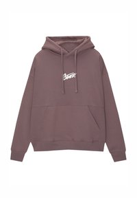 PULL&BEAR Felpa con cappuccio - bordeaux