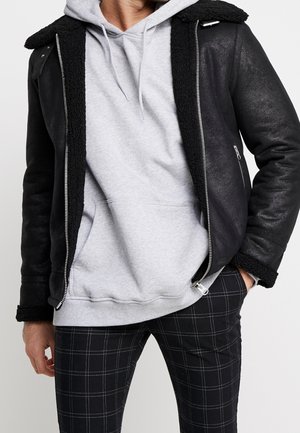 Imitatieleren jas - black