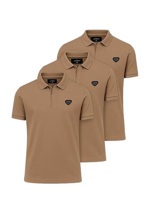 SET OF 3 POLO SHIRTS - Poloshirts - coffe