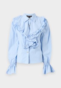 GRACE RUFFLE BLOUSE - Bluza z gumbi - blue