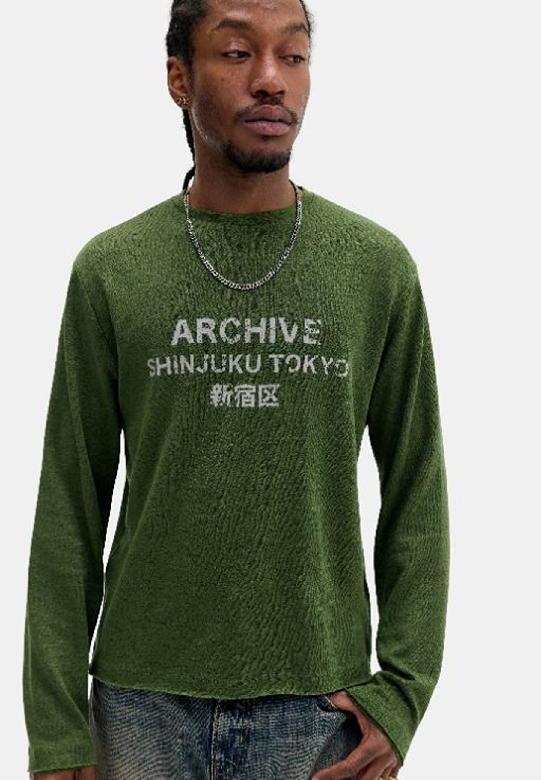 BDG Urban Outfitters ARCHIVE SLUB TEE - Long sleeved top - green