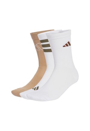 LOGO PACK 3PP - Športové ponožky - white olive strata warm sandstone
