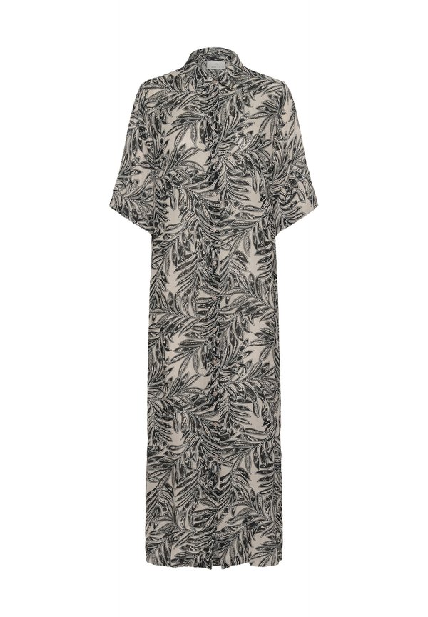 KATHORA AMBER - Maxi dress - feather gray leaf print3