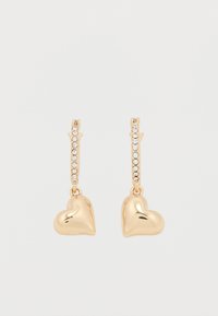PUFFY HEART DROP HOOP - Øreringe - gold-coloured