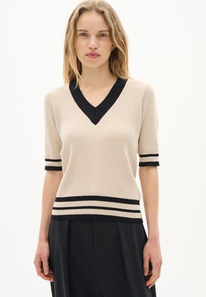 T-Shirt print - haze melange black