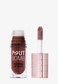 Makeup Revolution - REVOLUTION POUT BOMB PLUMPING GLOSS - Lipgloss - espresso cool nude Miniatyrbilde 1