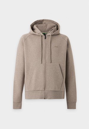 BOSS, SAGGY - Sweat zippé - light pastel brown
