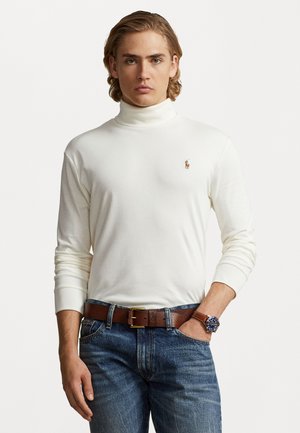 SOFT COTTON ROLL NECK - Pikkade varrukatega topp - nevis