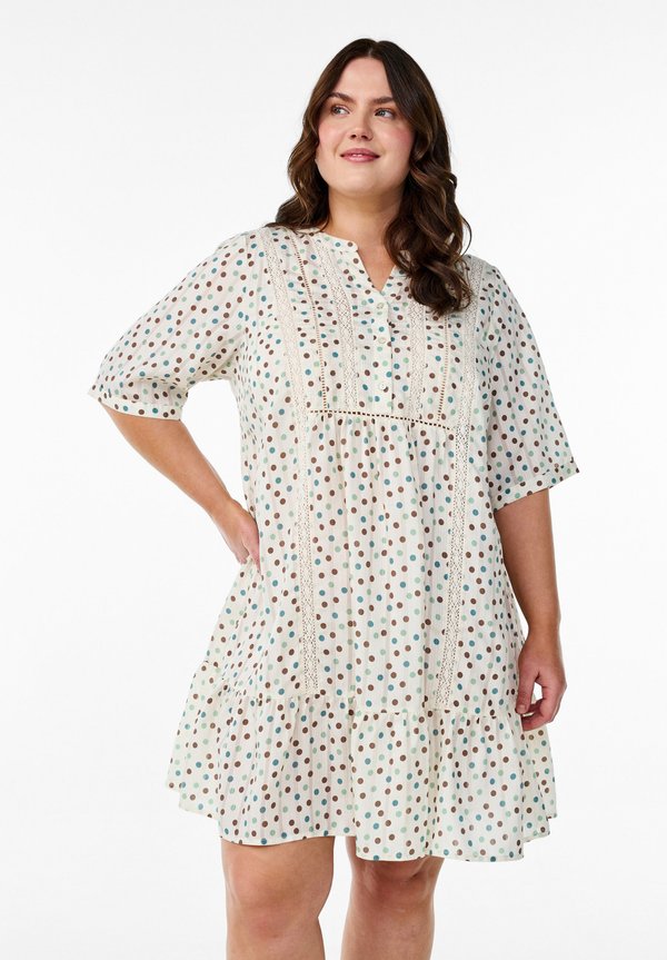 MIT SPITZENBESATZ UND A-LINIEN-SCHNITT - Freizeitkleid - multi dot