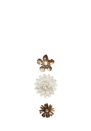 SET OF 3 FLORAL - Brošňa - white