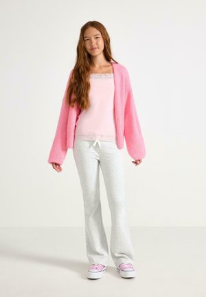 Lindex, LINDEX FLARED SWEATPANTS LINDEX - Pantaloni sportivi - light grey melange