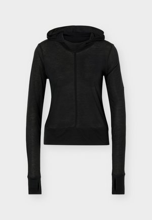 adidas Sportswear, SOFT LUX SHEER HOODED LONG SLEEVE - Φούτερ με κουκούλα - black