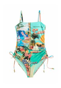 Next - Maillot de bain - blue yellow scenic print Image miniature 1