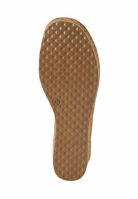 Brown rubber shoe sole with a textured diamond pattern, rounded toe, and a clear size marking (37) near the edge.