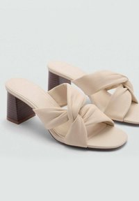 Mango Heeled mules - off-white