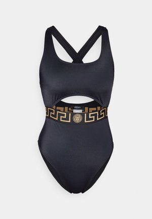 Versace SWIM ONE PIECE NEW LOGO - Kopalke - black